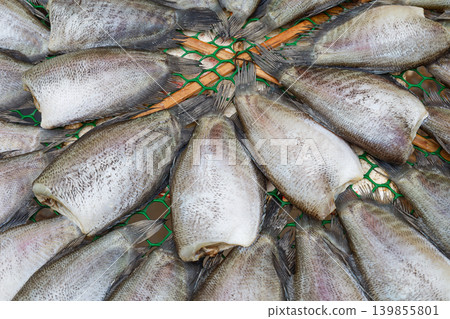 泰國市場販售的乾魚 泰國市場販售的乾魚 139855801
