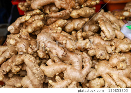 Ginger sold in Thai markets Ginger sold in Thai markets 139855803