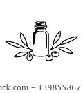 olive oil bottle icon vector illustration element design template 139855867