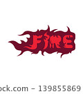 fire font vector element design template 139855869