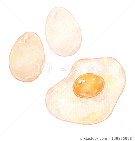 Watercolor illustration of an egg Watercolor illustration of an egg 139855998