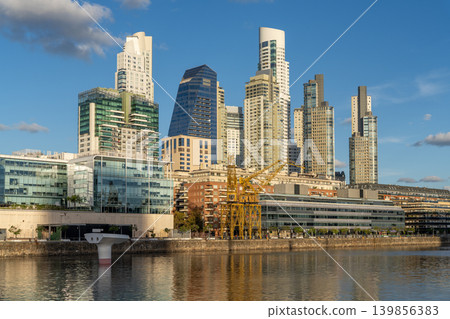 Puerto Madero Buenos Aires Modern Skyline at Golden Hour Puerto Madero Buenos Aires Modern Skyline at Golden Hour 139856383