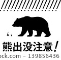 Bear sighting warning! (Illustration) 139856436