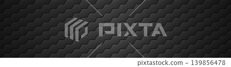 Diagonal zigzag tile pattern, layered texture, deep black 139856478