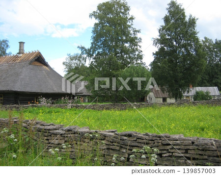The idyllic scenery of the Estonian Open Air Museum The idyllic scenery of the Estonian Open Air Museum 139857003