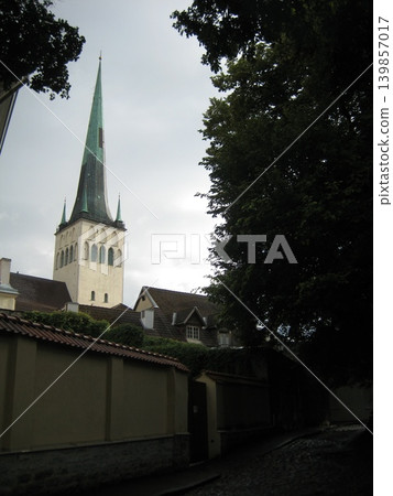 St. Olaf's Church, nestled among the trees in Tallinn St. Olaf's Church, nestled among the trees in Tallinn 139857017