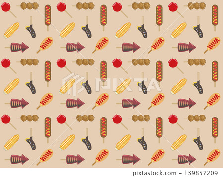 A pop seamless pattern featuring food stalls at a summer festival. A pop seamless pattern featuring food stalls at a summer festival. 139857209