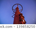 A small lighthouse overlooking the starry sky 139858250
