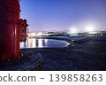 The coastline of a port town and dawn 139858263