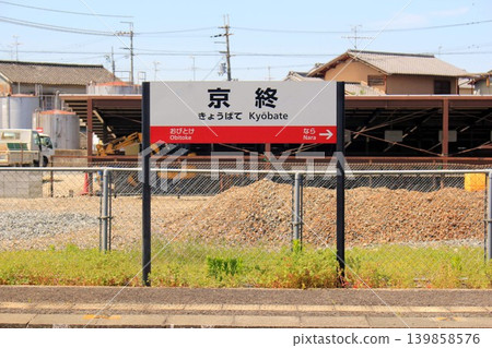 Nara's station with an unusually difficult-to-read name: Kyobate Station - Destination Sign Nara's station with an unusually difficult-to-read name: Kyobate Station - Destination Sign 139858576