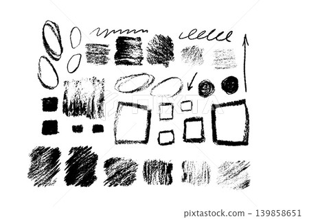 Hand drawn line set, black divider separator collection, sketch wavy straight underline. Doodle brush stroke element, rough ink mark graphic Hand drawn line set, black divider separator collection, sketch wavy straight underline. Doodle brush stroke element, rough ink mark graphic 139858651