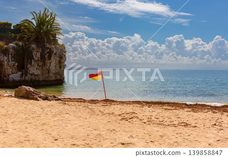 Sandy beach and Atlantic coast in Cascais Portugal Sandy beach and Atlantic coast in Cascais Portugal 139858847