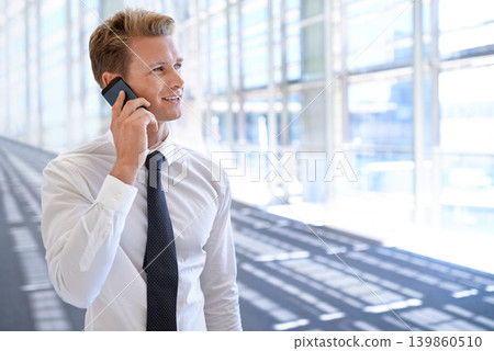 Thinking, deal or confident businessman on a phone call talking, networking or speaking in office. Smile, mobile communication chat or entrepreneur in conversation, discussion or negotiation offer Thinking, deal or confident businessman on a phone call talking, networking or speaking in office. Smile, mobile communication chat or entrepreneur in conversation, discussion or negotiation offer 139860510