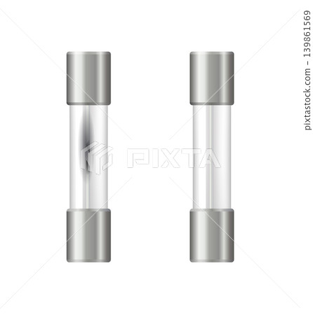 Electric fuse circuit Vector breaker box illustration. Vector safety device for home electrical protection systems. Energy control equipment isolated on white background. Electric fuse circuit Vector breaker box illustration. Vector safety device for home electrical protection systems. Energy control equipment isolated on white background. 139861569