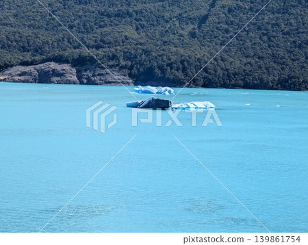 Blue glacier ice texture at Perito Moreno Glacier Argentina Blue glacier ice texture at Perito Moreno Glacier Argentina 139861754