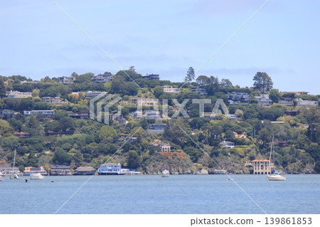 San Francisco, California, USA: sightseeing, Alamo Square and cityscape, bridges and fog, Waymo autonomous driving. San Francisco, California, USA: sightseeing, Alamo Square and cityscape, bridges and fog, Waymo autonomous driving. 139861853
