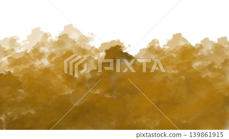 A vibrant yellow cloud formation against a dark background A vibrant yellow cloud formation against a dark background 139861915