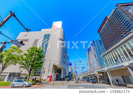東京品川區JR大井町車站前的城市景觀 東京品川區JR大井町車站前的城市景觀 139862173