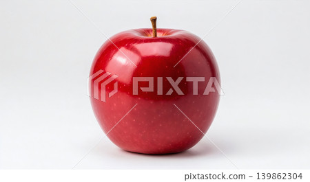 Shiny Red Apple on Clean White Background Shiny Red Apple on Clean White Background 139862304