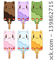 Cat-shaped ice pop illustration 139862715