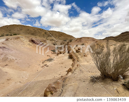 Kholot Tsivoniyim - mountains and dunes of multi-colored sand Kholot Tsivoniyim - mountains and dunes of multi-colored sand 139863439
