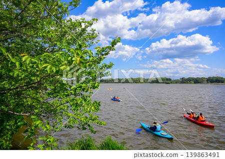 Practice scene of canoe Practice scene of canoe 139863491