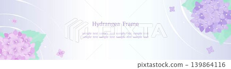 Watercolor-style pink and purple hydrangeas and a refreshing water ripple frame, diagonally arranged, for web banners. Watercolor-style pink and purple hydrangeas and a refreshing water ripple frame, diagonally arranged, for web banners. 139864116