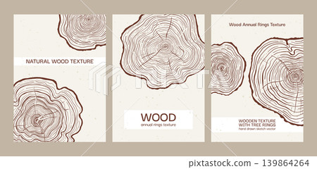 Tree trunk ring art set luxury backgrounds wood annual texture template hand drawn cover or card Tree trunk ring art set luxury backgrounds wood annual texture template hand drawn cover or card 139864264