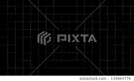 Dark abstract neon grid background with colorful geometric lines and futuristic digital patterns Dark abstract neon grid background with colorful geometric lines and futuristic digital patterns 139864776