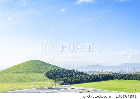 View of Moereyama and Sapporo city from Play Mountain, Moerenuma Park, Sapporo City 139864891