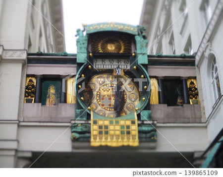 Austria, Vienna, Anker Clock, Diorama Style Austria, Vienna, Anker Clock, Diorama Style 139865109