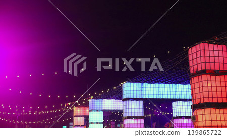 Vibrant Night Festival Lights Over Water Vibrant Night Festival Lights Over Water 139865722