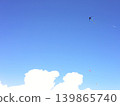 Kite Flying Over Blue Summer Sky 139865740
