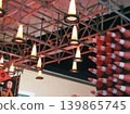 Suspended Cones and Lights Night Display 139865745