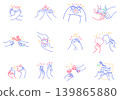 human connection concept human hand activity roughen line textured illustration 139865880