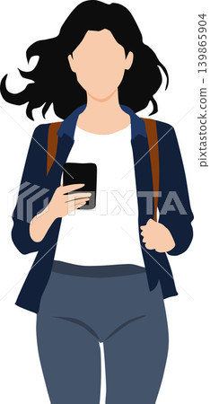 圖:一位女士正在看她的智慧型手機 圖:一位女士正在看她的智慧型手機 139865904