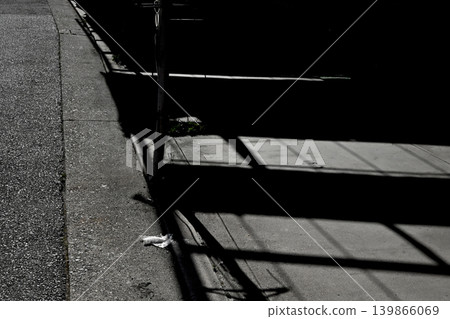 Intense sunlight! Super high-contrast sidewalk. 139866069