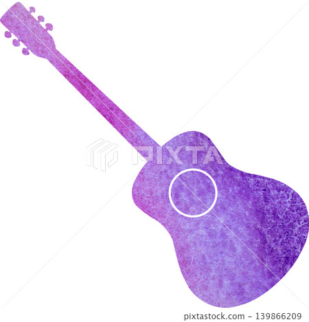 Beautiful watercolor classical guitar icon image illustration 139866209