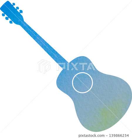 Beautiful watercolor classical guitar icon image illustration Beautiful watercolor classical guitar icon image illustration 139866234