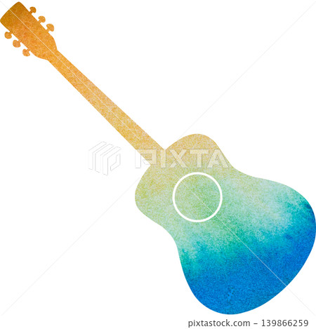 Beautiful watercolor classical guitar icon image illustration Beautiful watercolor classical guitar icon image illustration 139866259