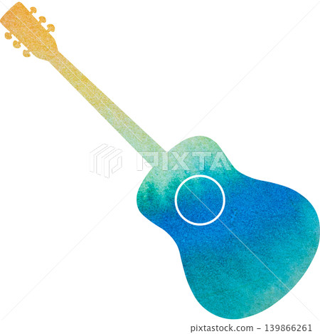 Beautiful watercolor classical guitar icon image illustration Beautiful watercolor classical guitar icon image illustration 139866261