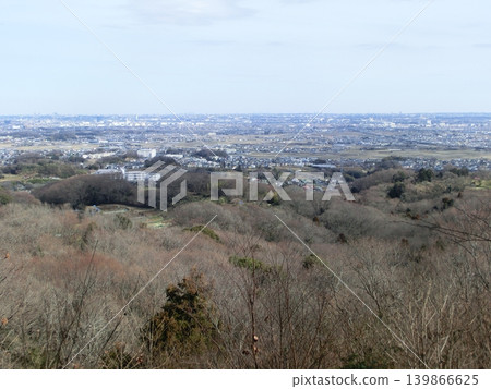 View of Hiratsuka city from the Takatori Mountain hiking trail View of Hiratsuka city from the Takatori Mountain hiking trail 139866625