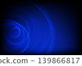 Mesmerizing blue spiral design creates sense of movement and depth, perfect for backgrounds or abstract art 139866817