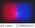 Vibrant red and blue swirling patterns create dynamic visual effect, evoking sense of energy and movement 139866819