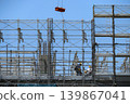 High-rise construction site and workers 139867041