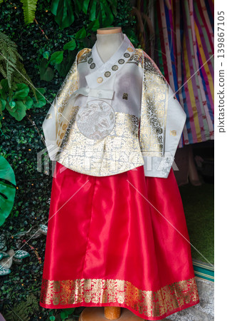 Korean Hanbok girl attire for rent at Bukchon Hanok Village, Seoul Korean Hanbok girl attire for rent at Bukchon Hanok Village, Seoul 139867105