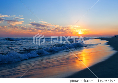 美麗的海灘日落 139867197