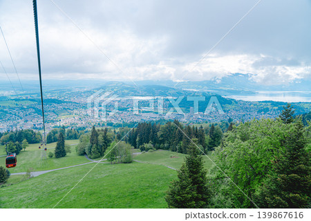 Mount Pilatus overlooking Lake Lucerne in Switzerland Mount Pilatus overlooking Lake Lucerne in Switzerland 139867616