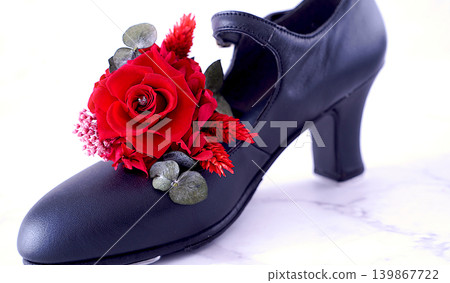 Red roses and heeled tap shoes Red roses and heeled tap shoes 139867722