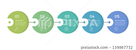 Five Step Infographic Template 139867732